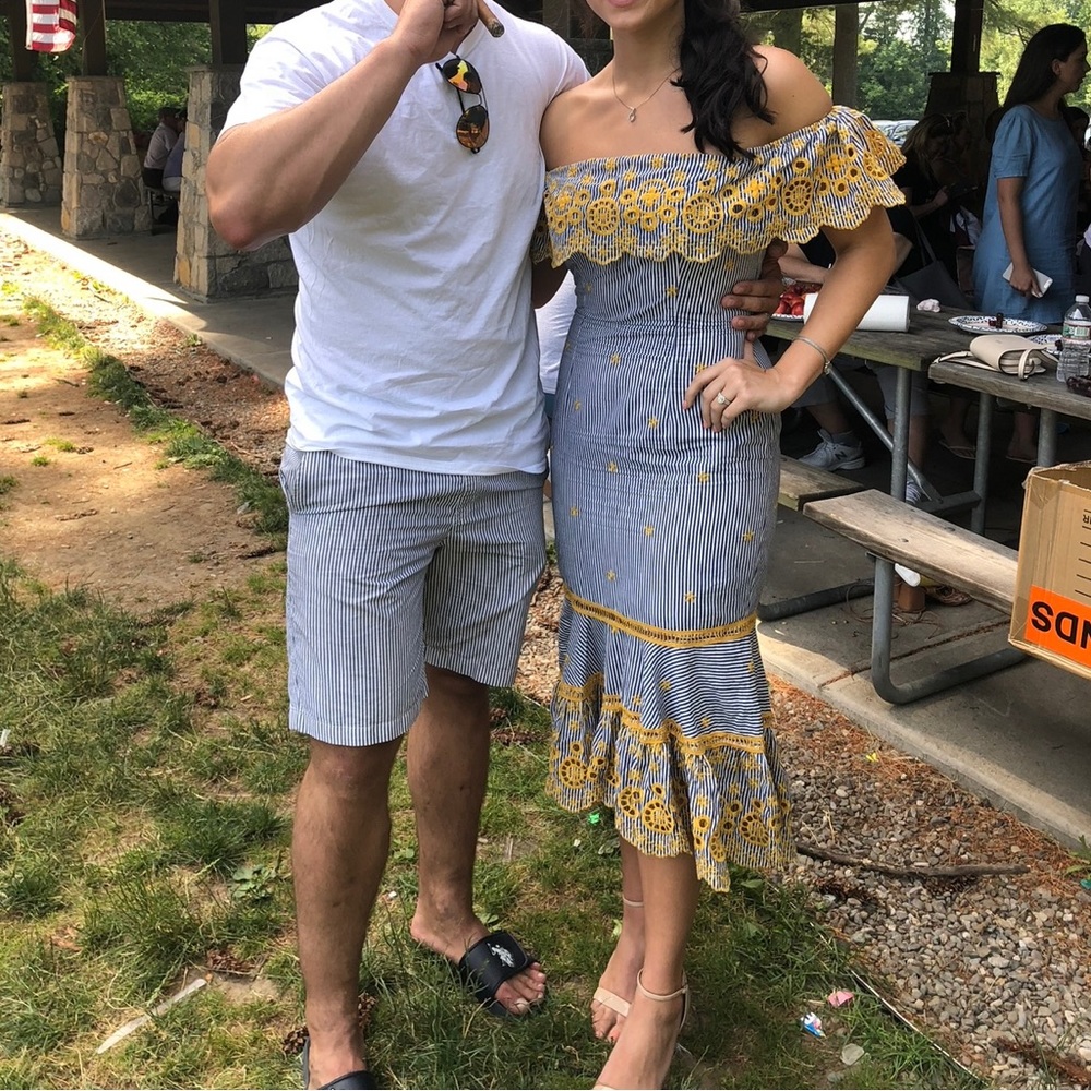 Off the shoulder midi dress